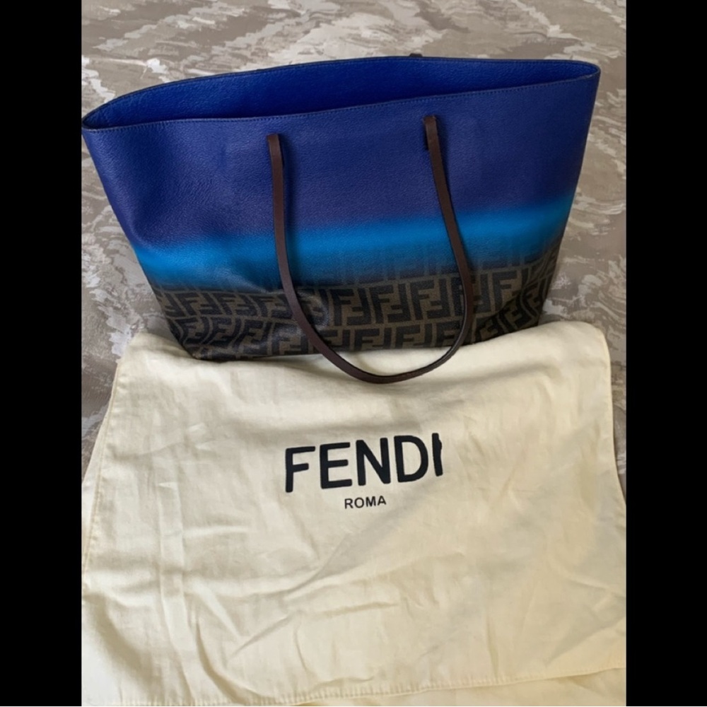 FENDI roll tote blue ombre